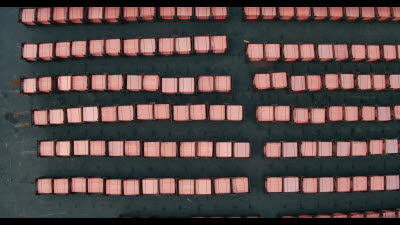 Koppartravar från ovan