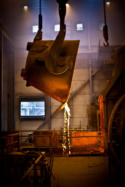 Kopparsmälta i Konverterhallen, Rönnskär